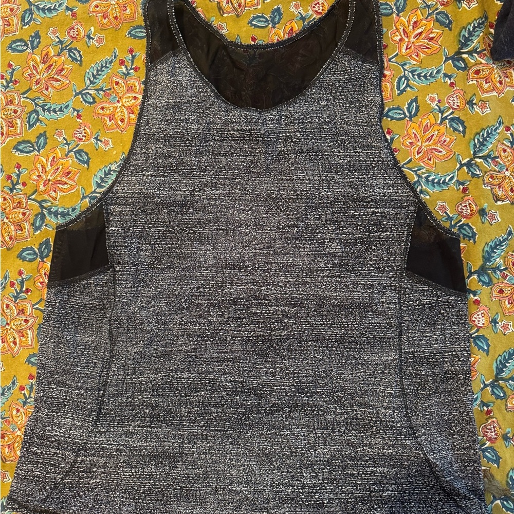 Lululemon Athletica Black and Gray Tank Top